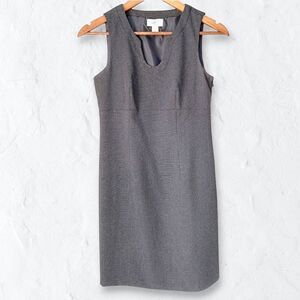 LOFT by Ann Taylor Faux Tweed Knit Academia Sleeveless Sheath Dress Sz 2P